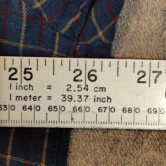 Arnold Palmer Men's Long Sleeve Button Up Blue/Red/White Plaid Shirt Size XL-17 - Picture 8 of 10